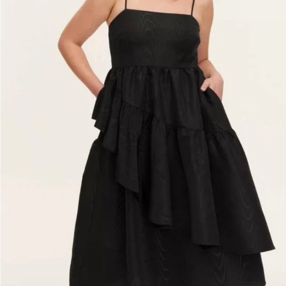 Kate Spade Black Sleeveless Asymmetrical Sundress